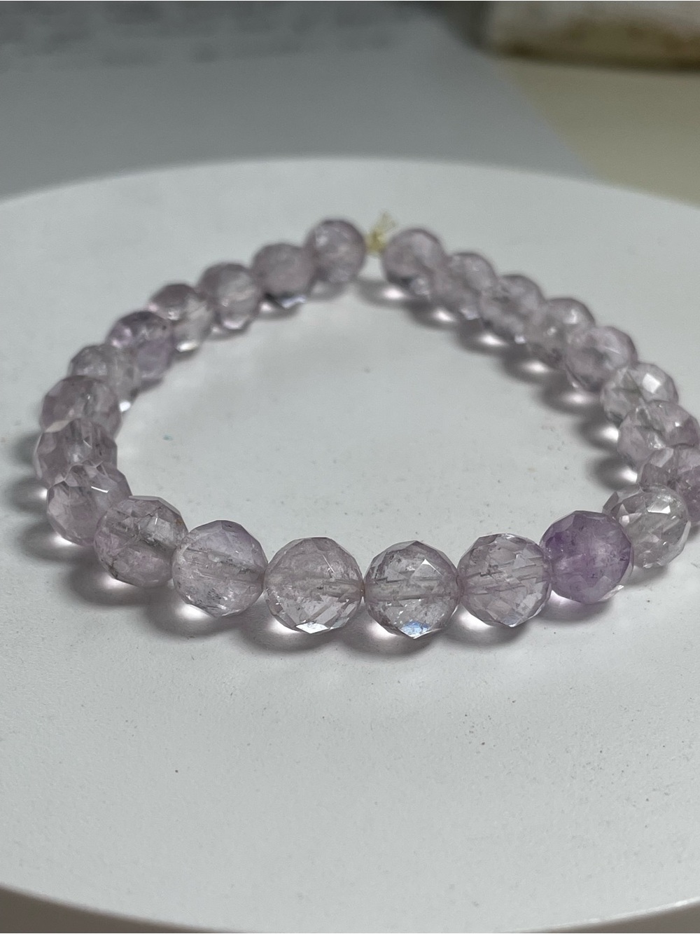 Faceted Lavender Amethyst Bead Bracelet for Women